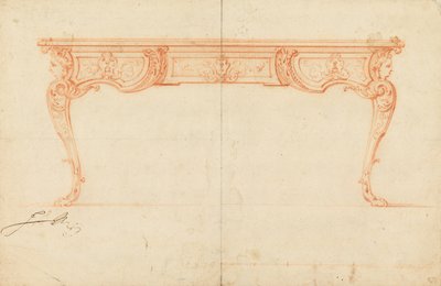 Elevation of a Writing Desk by Gilles Marie Oppenord